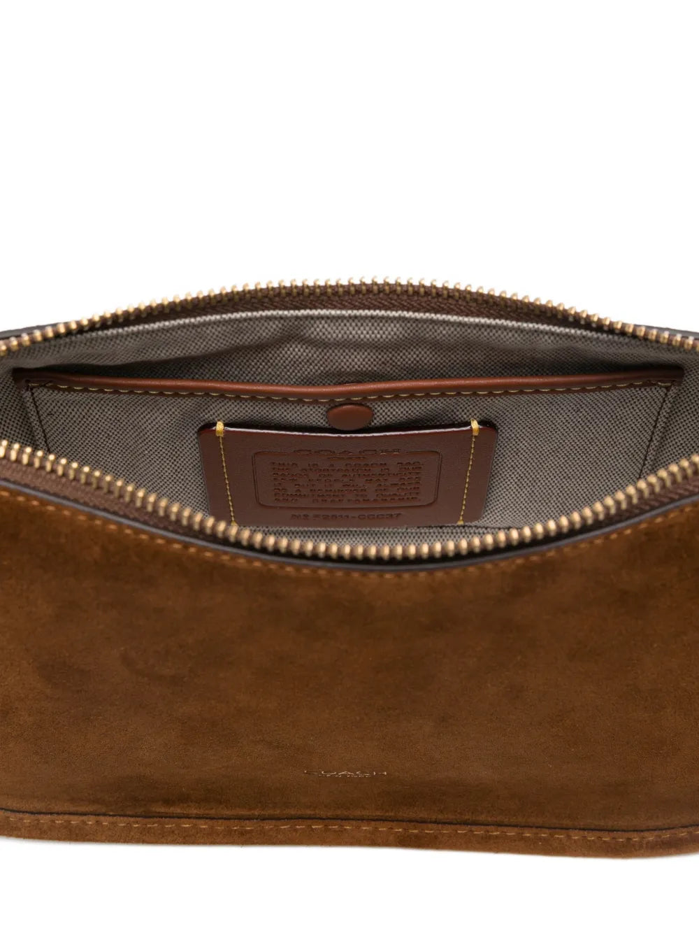 Coach chain-strap suede satchel bag